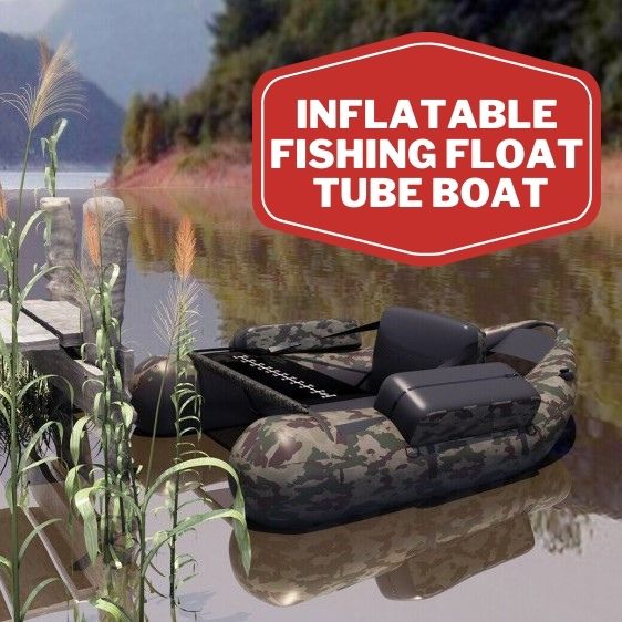 Resistant Inflatable Fishing Float Tube Boat with Large Storage Bags - Avionnti