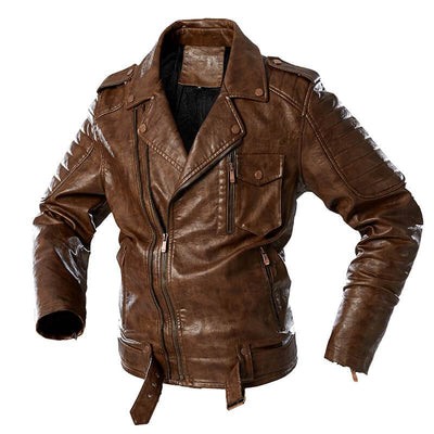 Rough Motorbike Rider Leather Jacket For Men - Avionnti