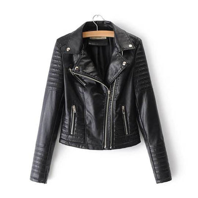 Scarlet Black Leather Jacket For Women - Avionnti