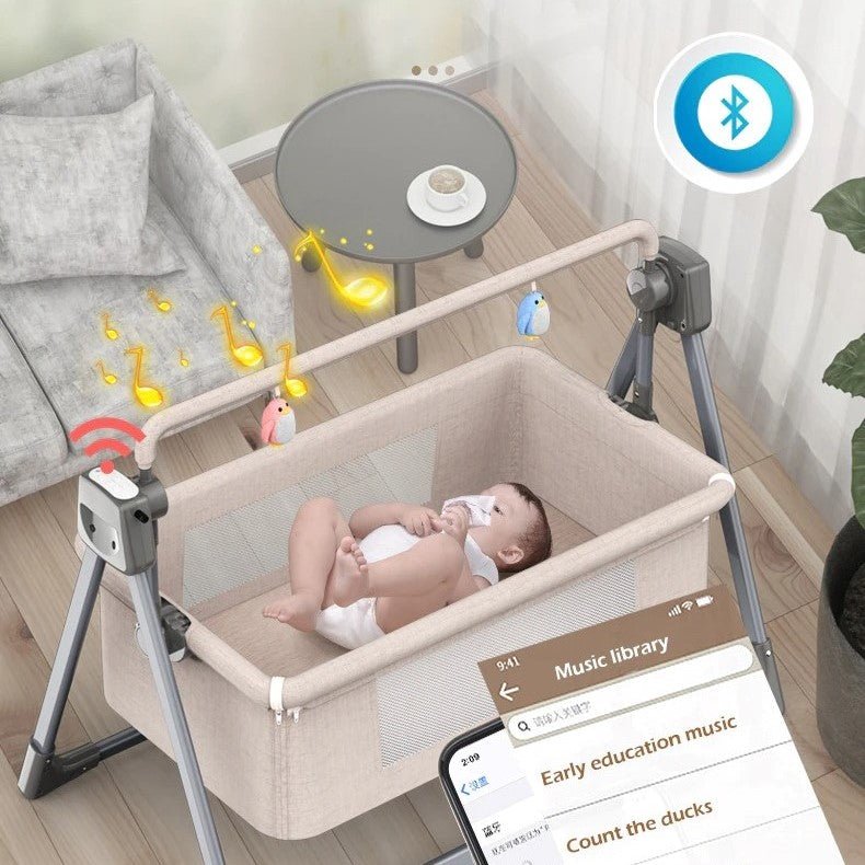 Smart Electric Baby Crib Auto Swing Bedding Sets With Music - Avionnti