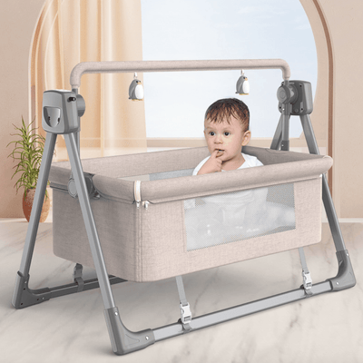 Smart Electric Baby Crib Bedding Cradle Nursery Bassinet Set W/ Music - Avionnti