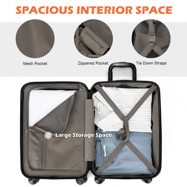 Sturdy 20-Inch Hardside Spinner Luggage Suitcase With TSA Lock - Avionnti