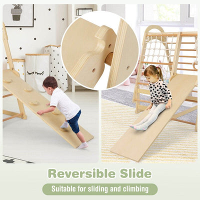Sturdy 6-In-1 Kids Wooden Gym Playground Set For Indoor Outdoor - Avionnti