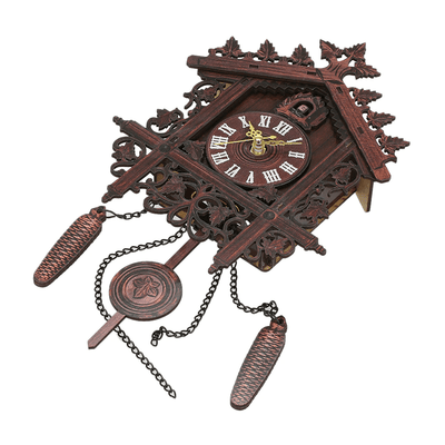 Vintage Modern Quartz Movement German Wood Cuckoo Clock - Avionnti