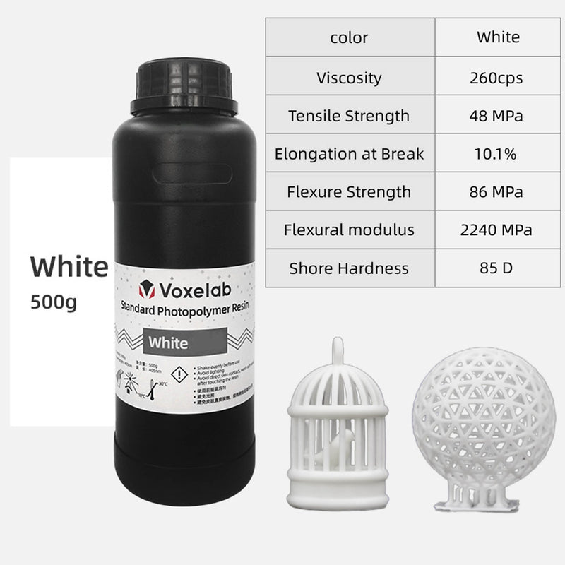 Voxelab 500ml Standard Photopolymer Resin 405nm for Proxima 3D Printer - Avionnti